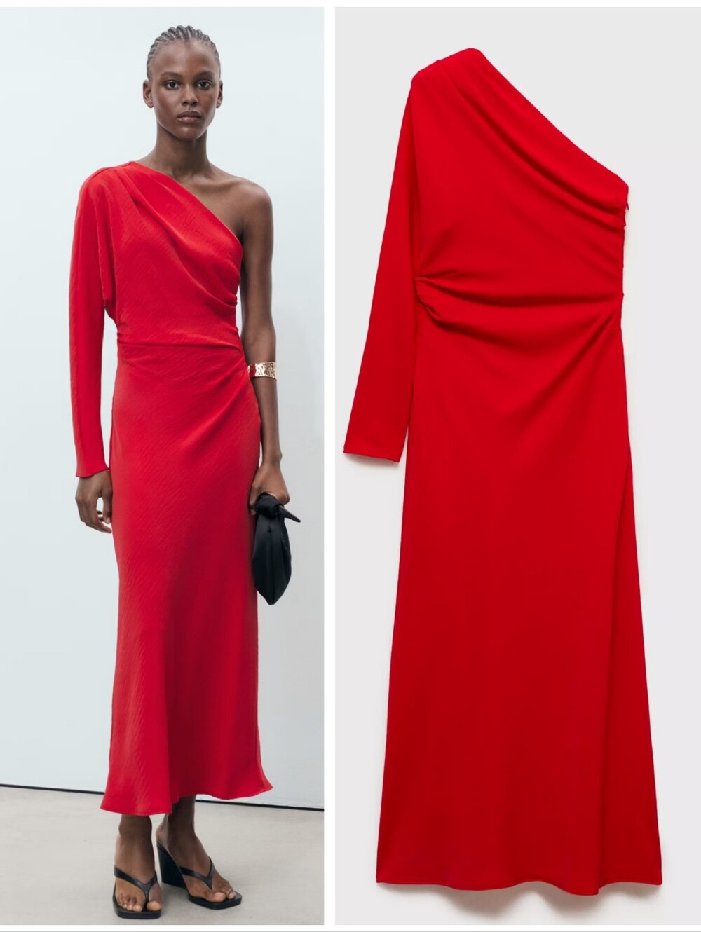 MANGO Draped Gown